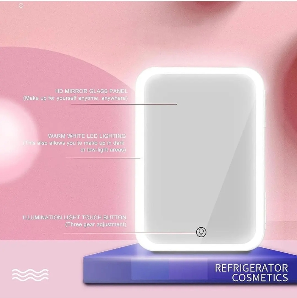 Skin care fridge / mini fridge - lighted mirror NEW IN BOX